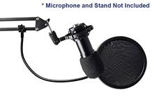 Microphone Studio Pop Filter with Heavy Duty  Screen & Clamp